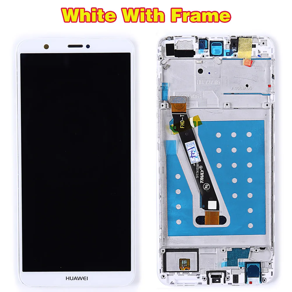 White with Frame ЖК-дисплей huawei для huawei P Smart, 5,65 дюймов, сенсорный экран для huawei Enjoy 7 S, дигитайзер в сборе 2160*1080, рамка, Бесплатные инструменты - Цвет: White with Frame
