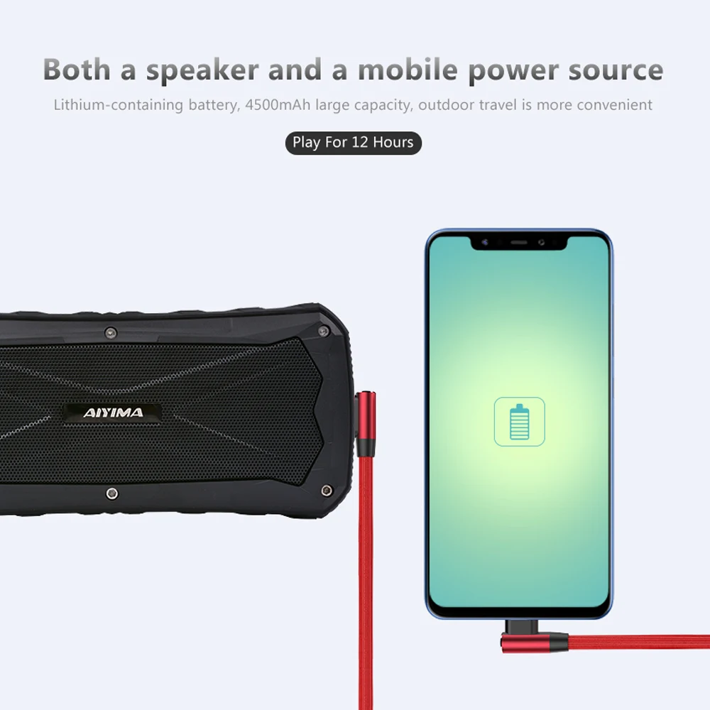 AIYIMA Bluetooth Динамик Портативный Беспроводной громкоговоритель звук Системы 8 W FM