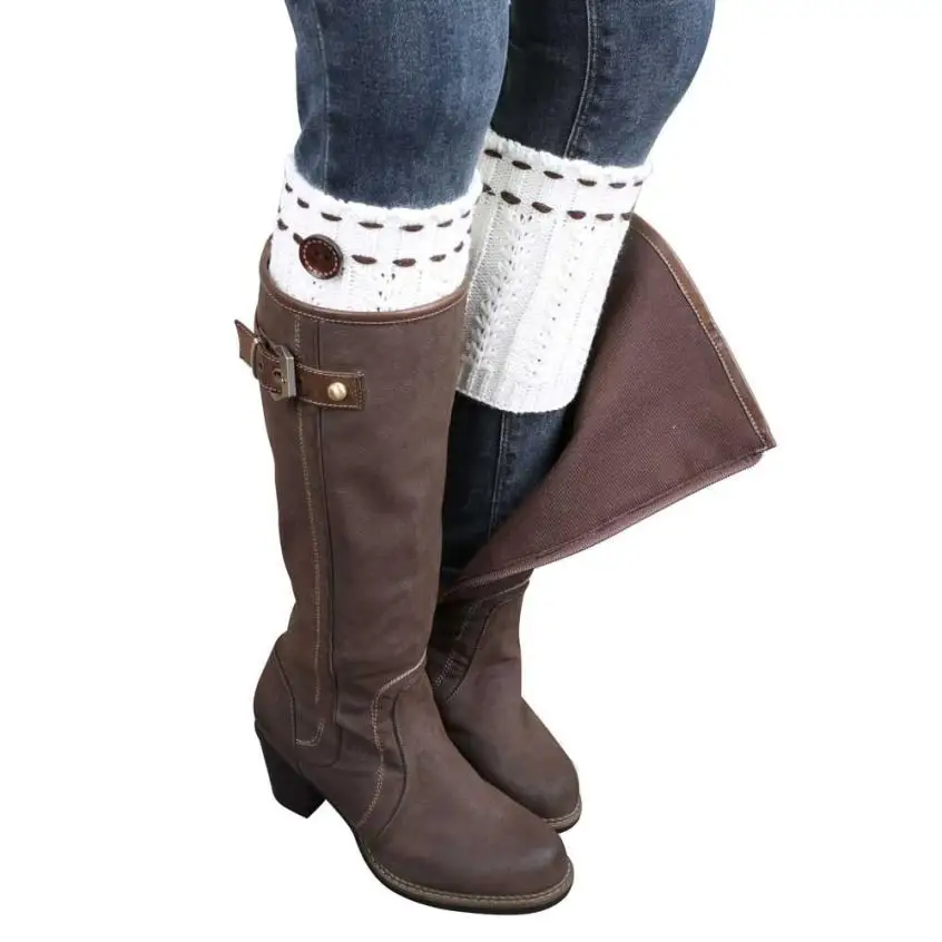 Теплые зимние носки под ботинки для девочек Calentadores De La Pierna #9456|boot toppers|boot socksleg warmers |