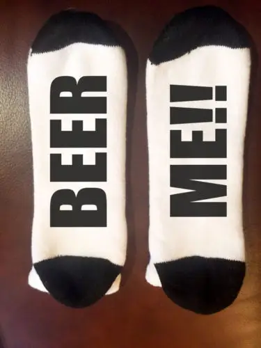 Толстые зимние носки с надписью Beer Me для мужчин и женщин теплые шерстяные новинка