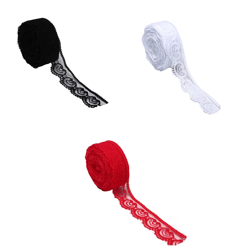 10Yards DIY Embroidered For Sewing Decoration african lace fabric High Quality Beautiful White Lace Ribbon Tape 30MM Trim |