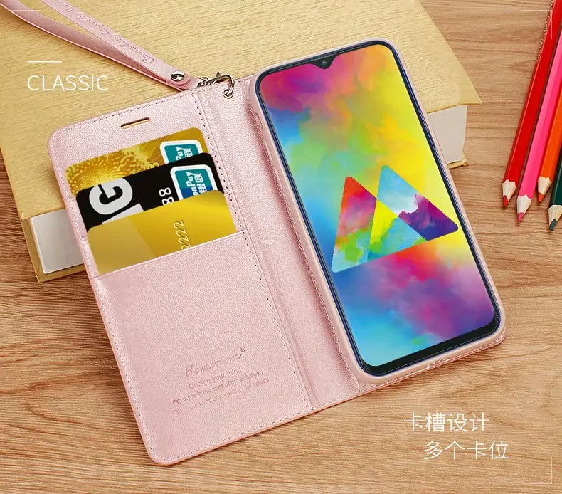 

Case For Samsung Galaxy M10 M20 A20 A30 A50 A40 A70 M30 m20 case Smart Flip Cover Card Slot stand PU leather Soft Case kimTHmall