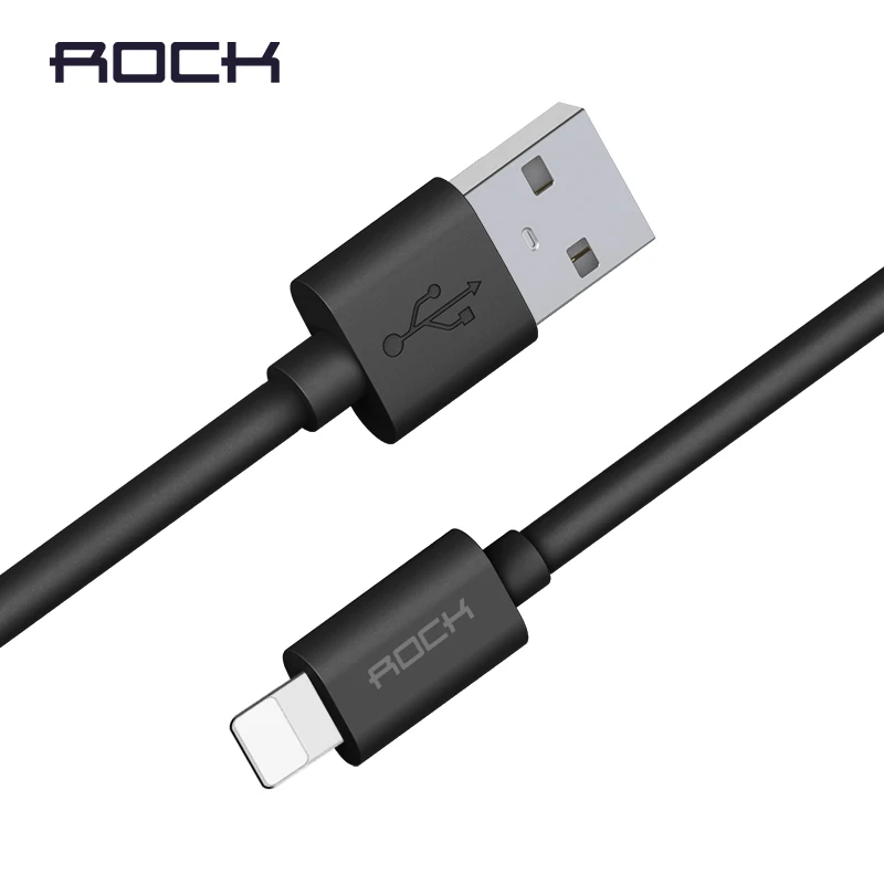 USB кабель для передачи данных и быстрой зарядки ROCK A iPhone 5s X 8 7 6s 5 se iPad|Кабели