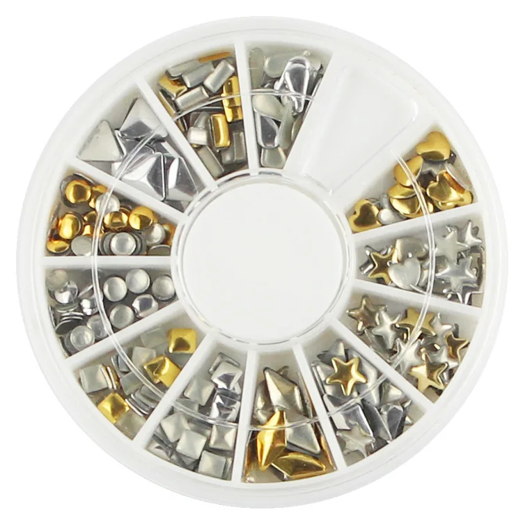 Колеса для ногтей смешанные с металлическим накладным гнездом заклепки