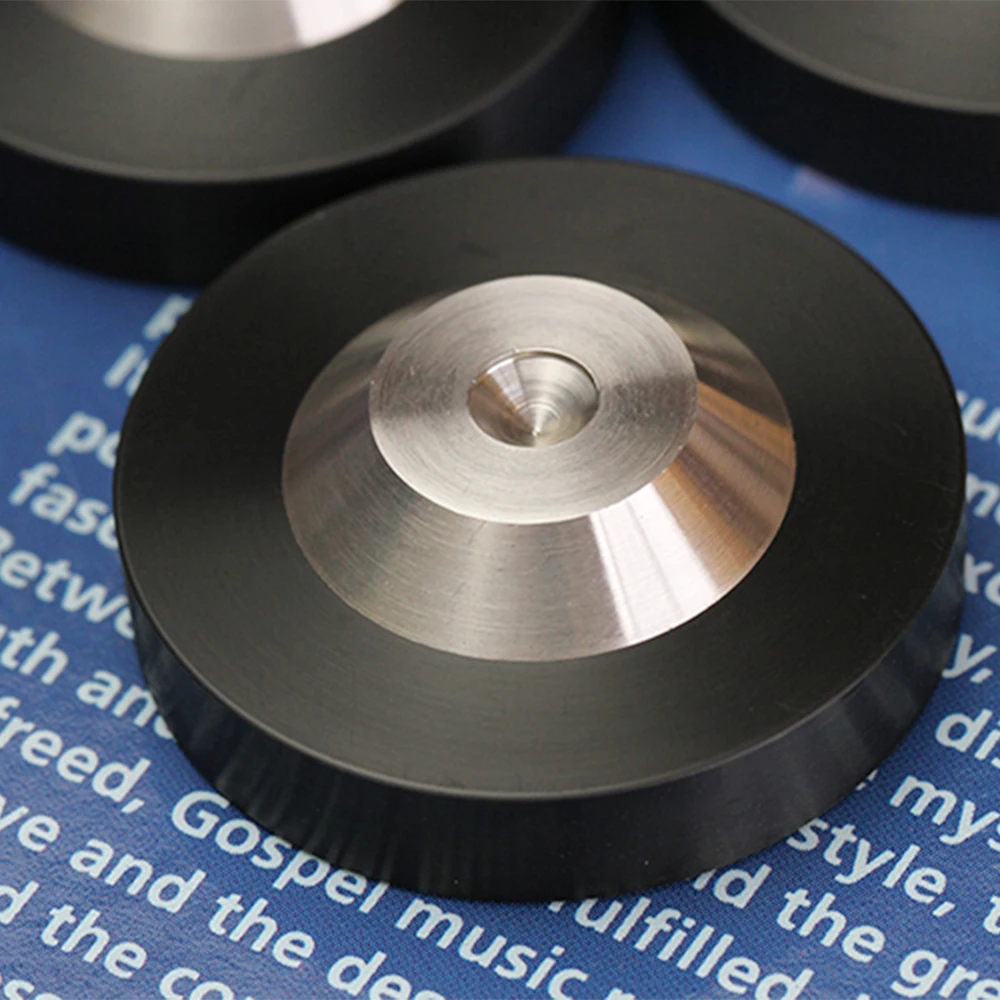 

39x11mm Stainless Graphite Speaker AMP Isolation Spike Feet Mat Floor Base Pad