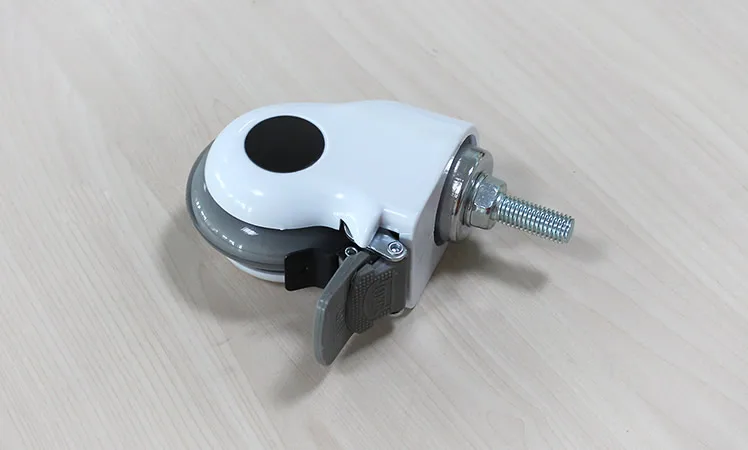 3 дюйма Медицинские Ролики/колеса с тормозом прозрачное беззвучное колесо для