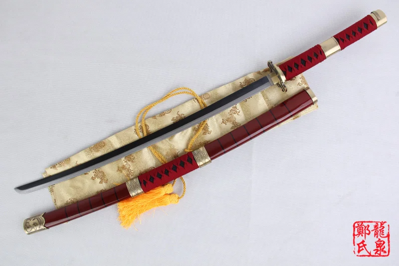 Бесплатная доставка 41 дюйм Аниме One Piece Cosplay Zoro Sword Sandai Kitestu реальные искусственные
