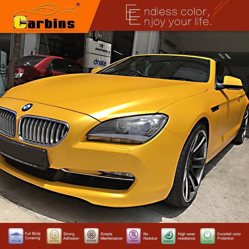 Fervor Yellow Metal Flash Vinyl Wrap Film for Car Full Body Color Change Styling! |