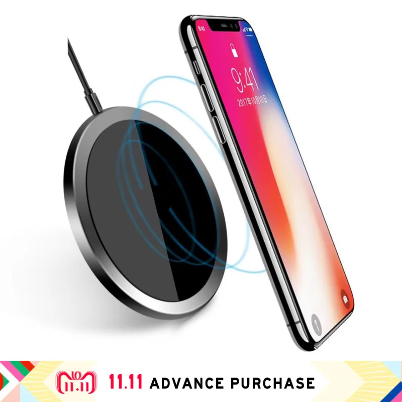 Беспроводное зарядное устройство для зарядки телефона адаптер quick charge 3 0 QC iphone X 8