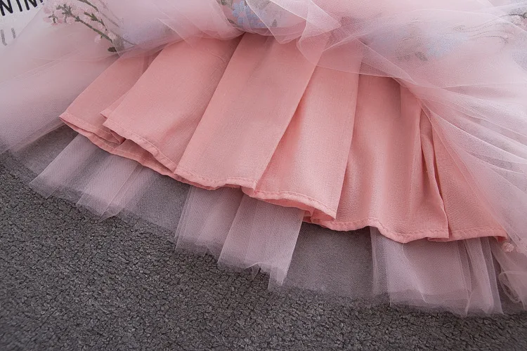 BibiCola 2018 New Summer Girls Dress kids girls Embroidery Lace Kids Girl Party Wedding Gowns 2-7 year Clothes | Детская одежда и