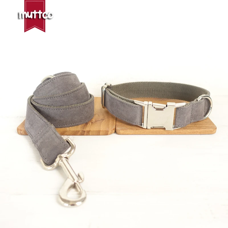 MUTTCO розничная продажа самодельный дизайнерский поводок ручной работы темно