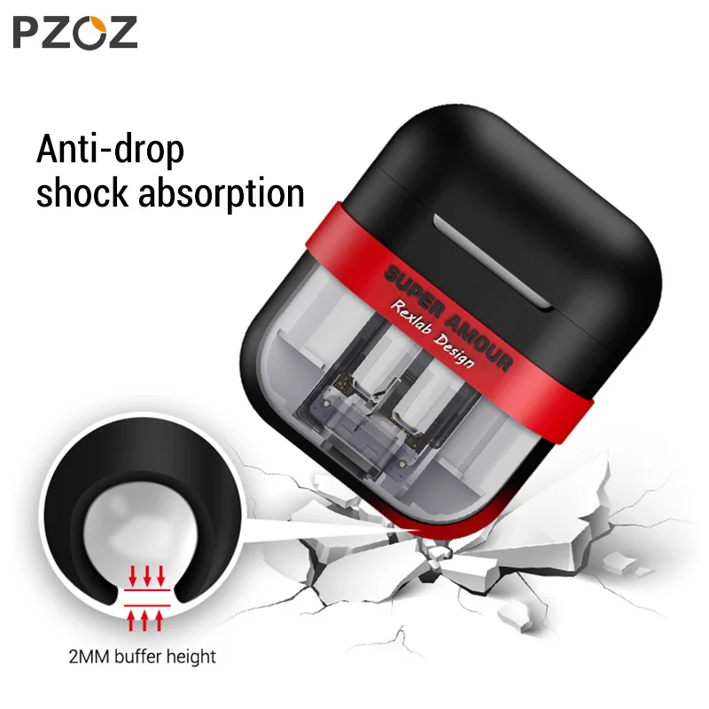 PZOZ чехол для Airpods Bluetooth беспроводные наушники защитный Apple Air Pods наушников
