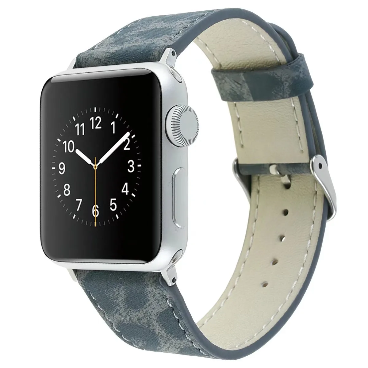 Ремешок для часов Apple Watch кожаный браслет с леопардовым принтом iWatch серии 1/2/3