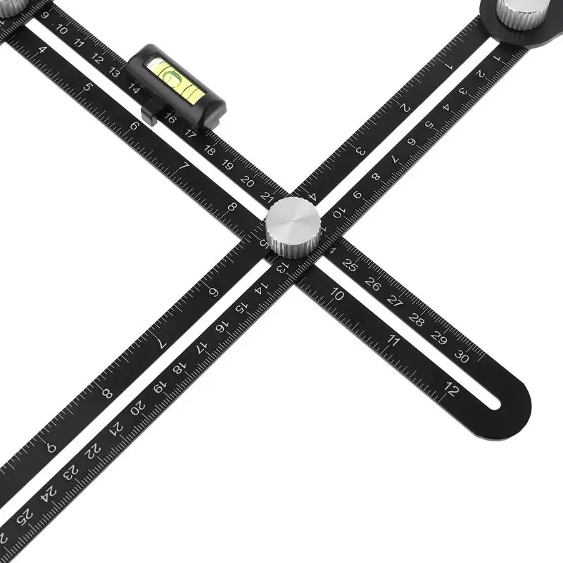 Многоугловая измерительная линейка из алюминиевого сплава поворачивающийся в