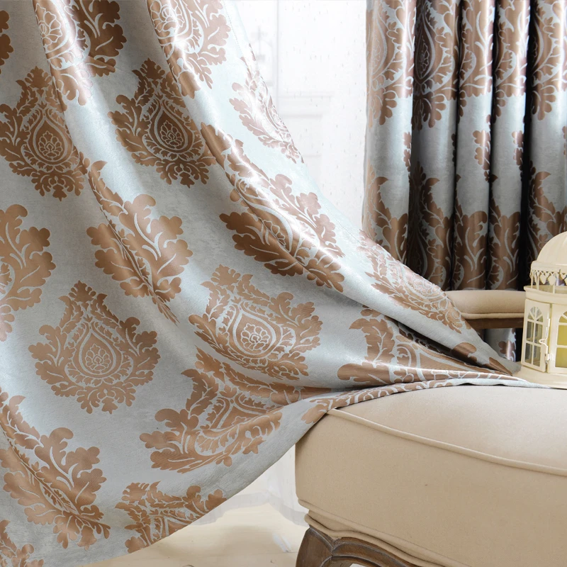 NAPEARL европейские жаккардовые шторы полностью затемненные для спальни столовой