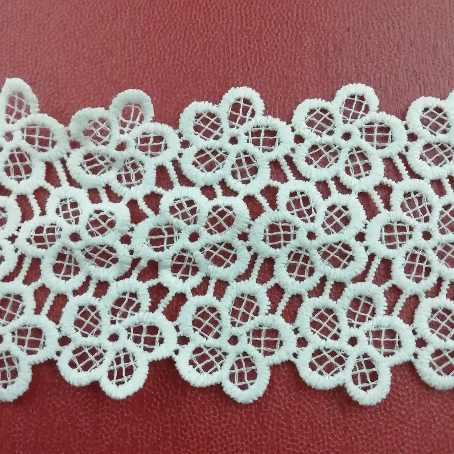 Вязаный кружевной воротник с вырезами и белыми цветами кружевная одежда Швейный