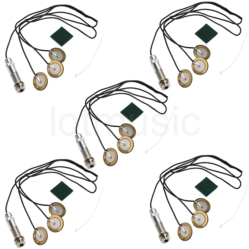 Sound Pure 3 Sensor Guitar Pickup Bridge Plate Transducer with Jack Pack of 5 | Спорт и развлечения