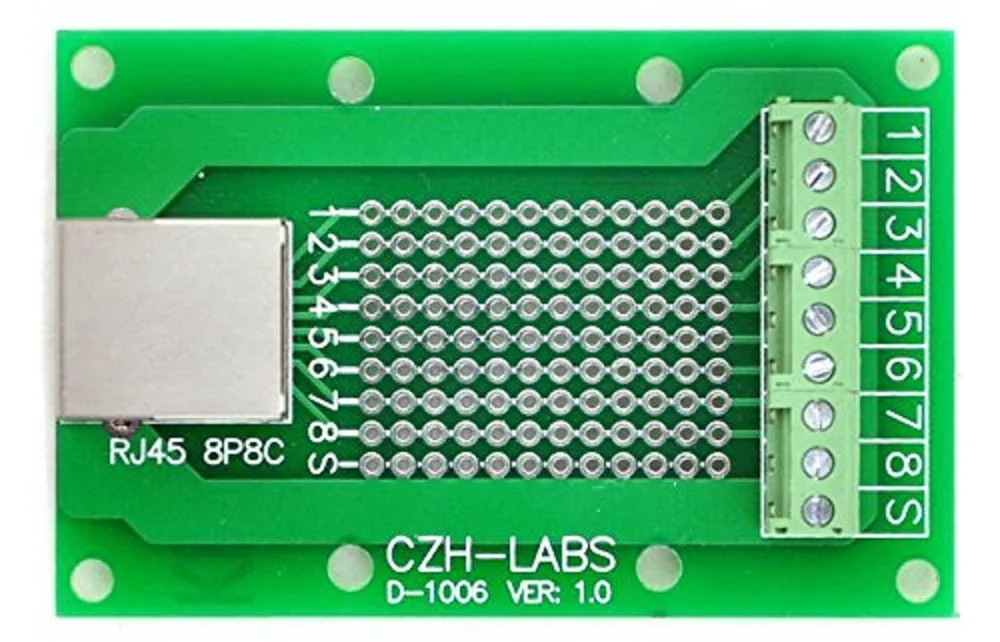 RJ45 8P8C прямоугольный экранированный домкрат соединитель клеммной колодки. |