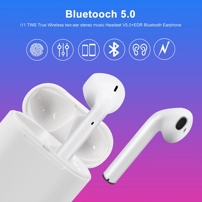I11 наушники вкладыши Tws Bluetooth Беспроводной с 5 0 сенсорный Управление гарнитура и