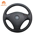 Чехол на руль автомобиля MEWANT из черной искусственной кожи для BMW E90 E91(Touring) 320d 325i 335i X1 E84