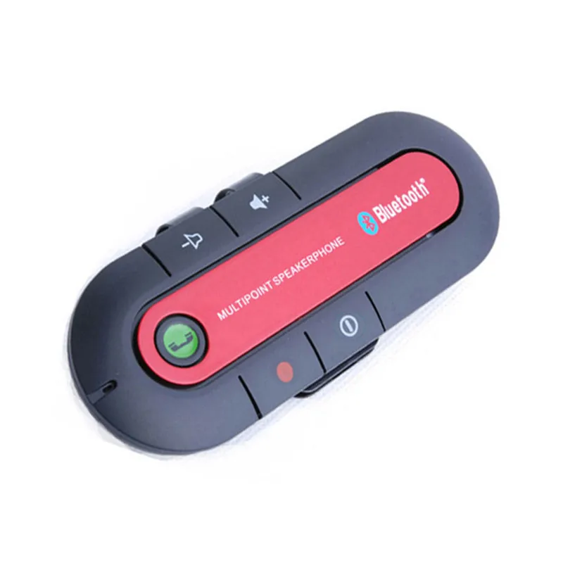 Bluetooth автомобильный комплект громкой связи беспроводной Bluetooth динамик телефон MP3 музыкальный плеер Портативный полезный клип динамик телефон с автомобильным зарядным устройством - Название цвета: Красный