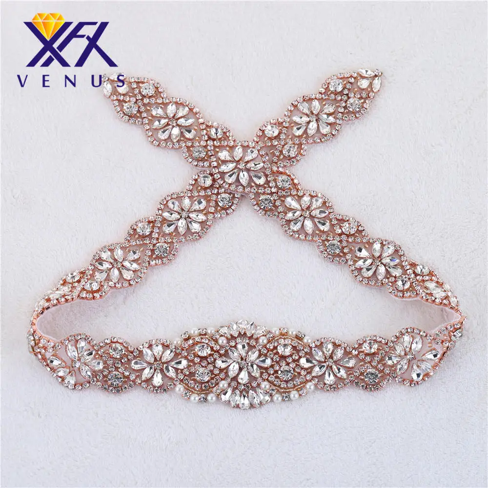 XINFANGXIU 1 шт. свадебное платье Шитье горный Хрусталь Аппликации свадебный пояс с