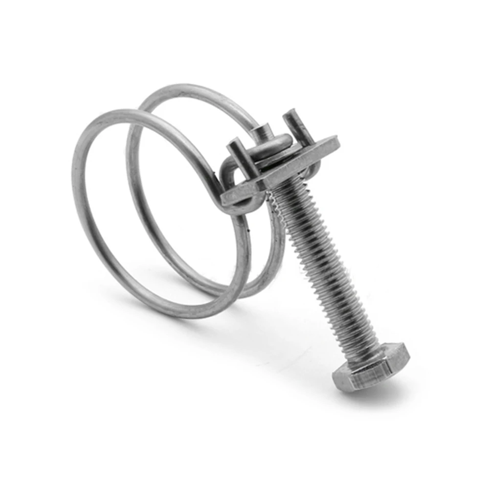 5 шт. сверхмощные двухпроводные шланговые зажимы из Нержавеющей Стали