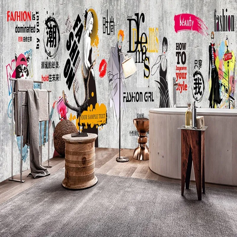 Обои для стен 3 d модная красота фон обои магазин одежды торговый центр украшения