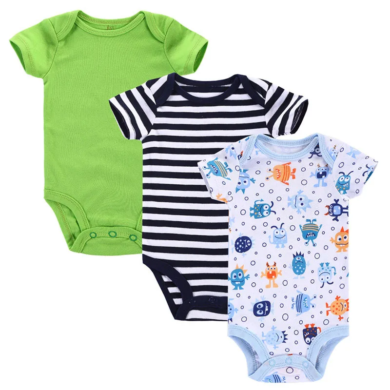 3 шт./лот детские пижамы комбинезоны с героями мультфильмов для новорожденных