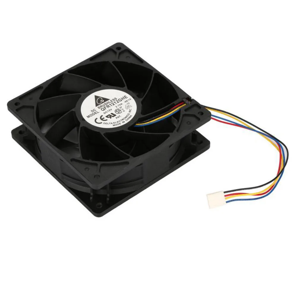 

Hot sale 2x 6000RPM pc cpu cooler 120 mm fan Cooling Fan Replacement 4-pin Connector For Antminer Bitmain S7 S9 for video card