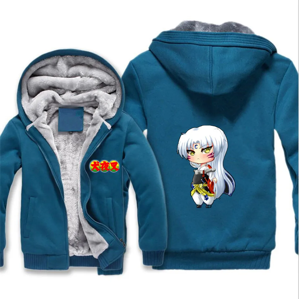 Аниме Inuyasha куртка мужское утепленное пальто модные толстовки мужские куртки