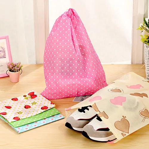 Шикарная Нетканая сумка для хранения обуви дорожная моющаяся 5 цветов