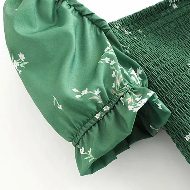 Летнее платье 2019 boho винтажные зеленые цветочные женские элегантные платья vestidos с