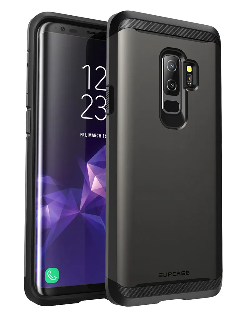 Black SUP чехол для samsung Galaxy S9 Plus UB Neo Series TPU бампер+ Жесткий Поликарбонат задняя крышка Защитный двухслойный защитный чехол - Цвет: Black