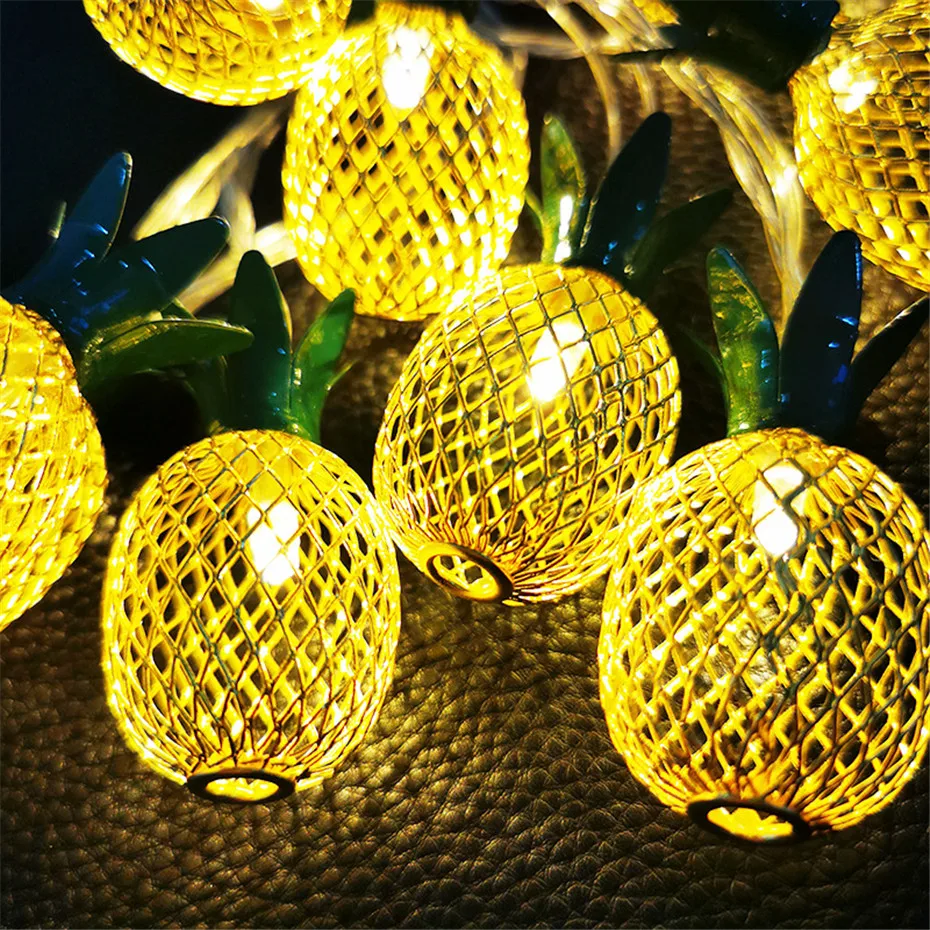 Светодиодный Ночной светильник в виде ананаса 3 м сказочный 10/20 фонарики гирлянда