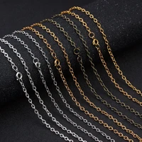 louleur 10 strandlot stainless steel chains necklace for men length 50cm lobster clasp chain for pendant jewelry making
