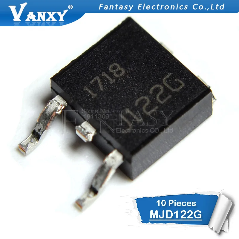 10 шт. MJD122G TO-252 MJD122T4G TO252 J122G MJD122 TIP122 SMD SOT-252 новый оригинальный | Электронные