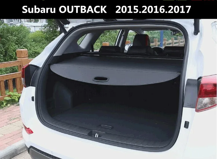 

Car Rear Trunk Security Shield Cargo Cover For Subaru OUTBACK 2015 2016 2017 2018 High Qualit Black Beige Auto Accessories