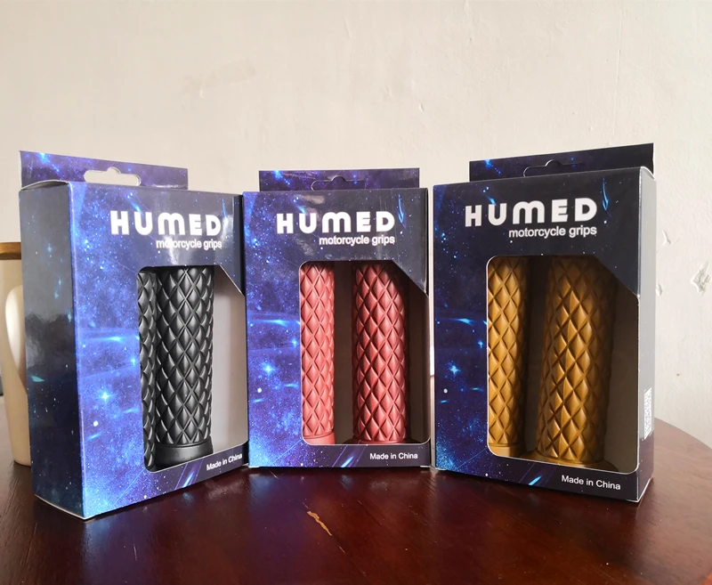 HUMED 3 цвета универсальные 7/8 ''22 мм винтажные резиновые мотоциклетные ручки кофейные GG GN GS 125/250 мотоциклетные ручки
