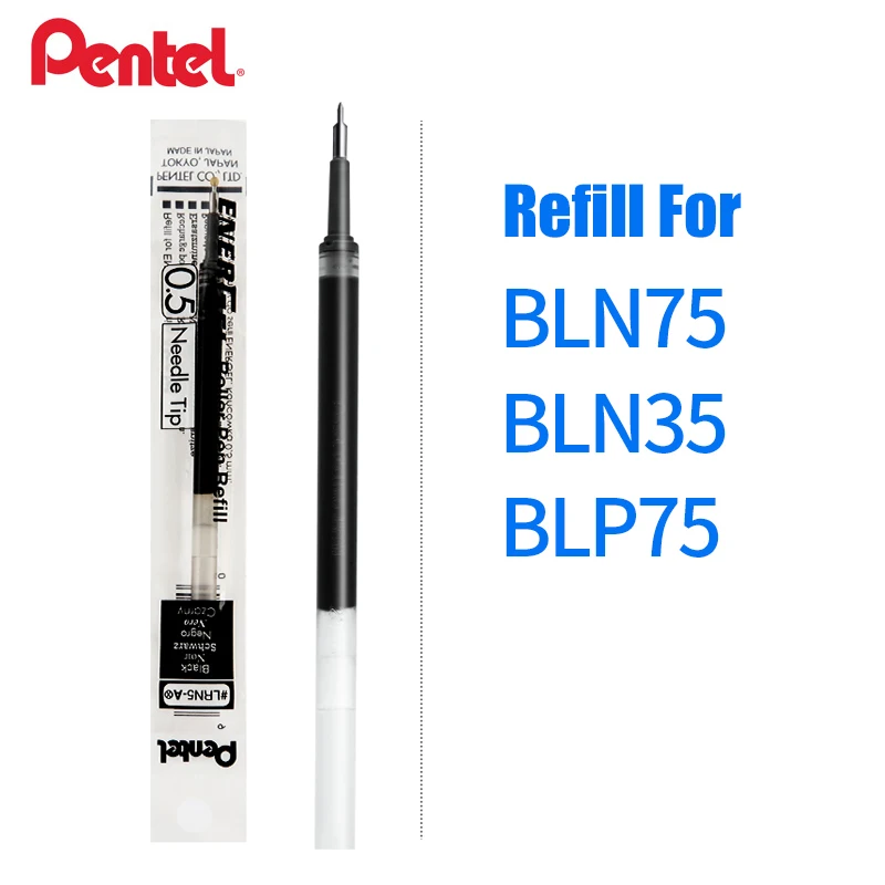 LifeMaster Pentel EnerGel LRN5 Needle-Point Gel Pen Refill 0.5 mm Black/Blue/Red For Pentel BLN75