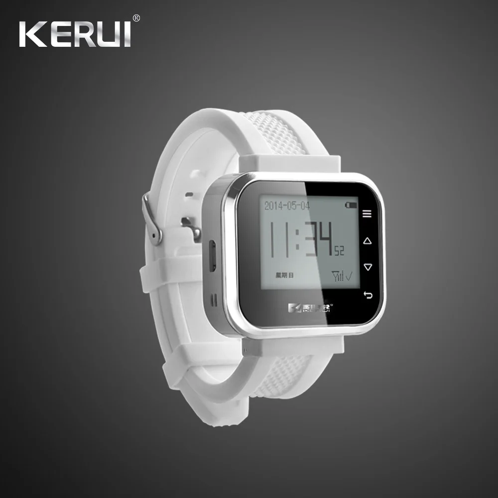 KERUI KR C166 Модная белая черная Беспроводная система вызова пейджера официанта часы