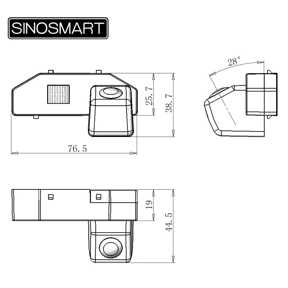 Sinosmart в наличии бесплатная доставка HD стоянка для автомобилей реверсивный