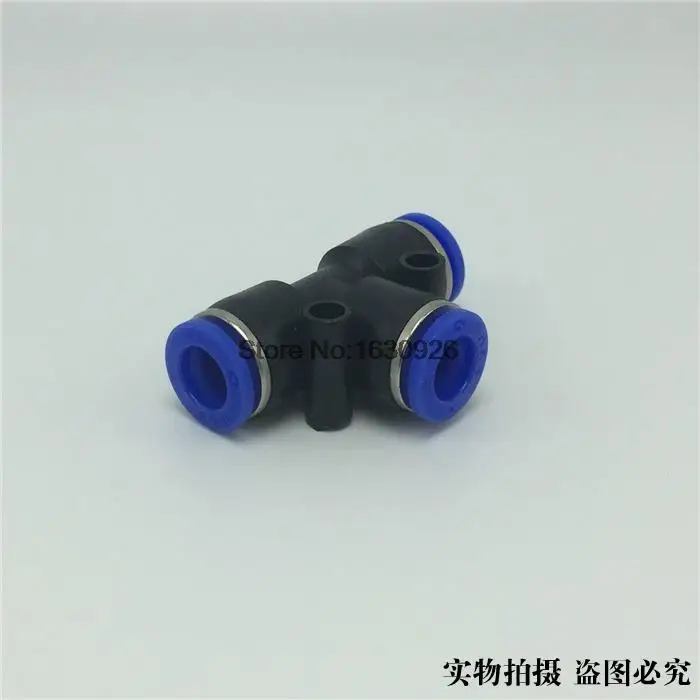 

Free Shipping 10 Pcs PE8 8mm tee fitting , push in quick joint connector
