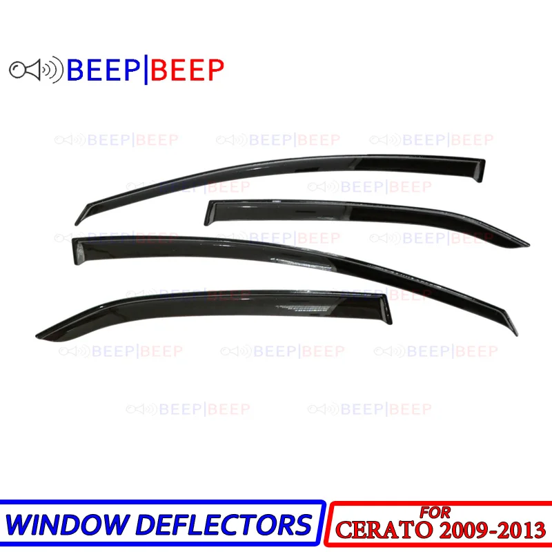

For Kia Cerato 2009-2013 car window deflectors sun guard rain wind vent visor cover car styling accessories