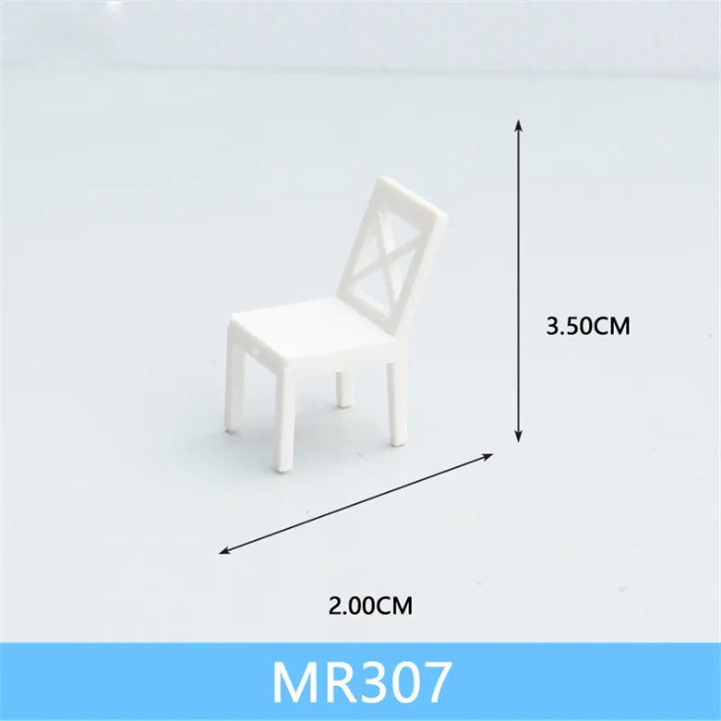 MR307 1 шт./лот масштаб 1:25 пластиковый миниатюрный мебель стол и стул для строительства поезда Макет железной дороги декорации аксессуары - Цвет: MR307