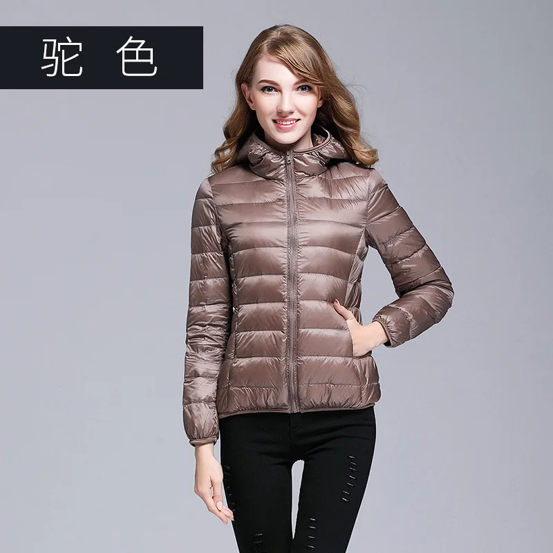 Женская светильник тка на белом утином пуху с капюшоном 14 цветов|coat down|coat fashioncoats