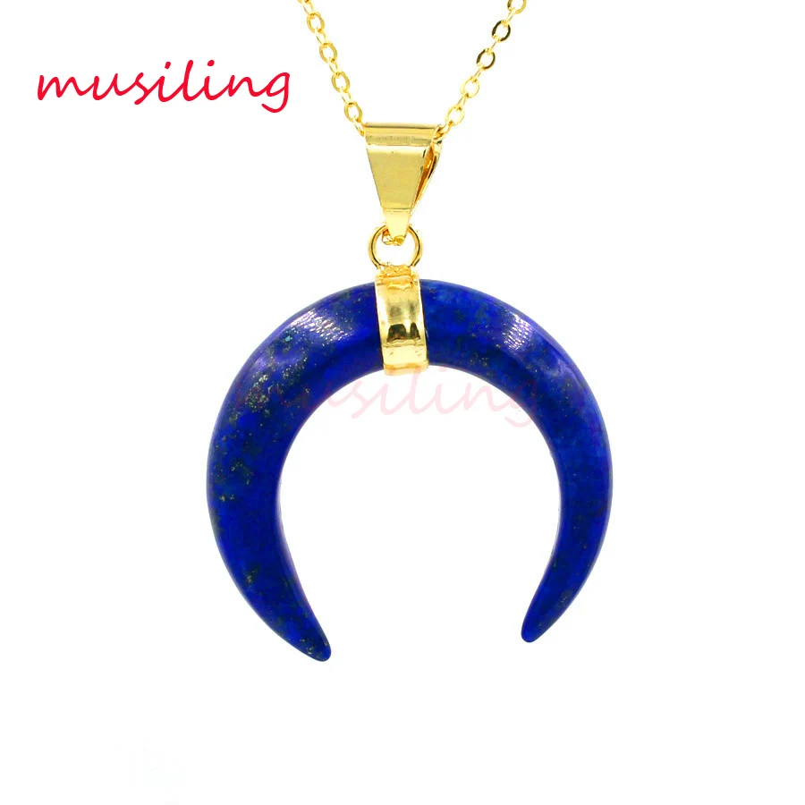 Lapis Lazuli В форме быка хрустальные подвески из натурального камня подвески маятник аксессуары Викка ведьма мужские амулеты ювелирные изделия 10 шт - Окраска металла: Lapis Lazuli