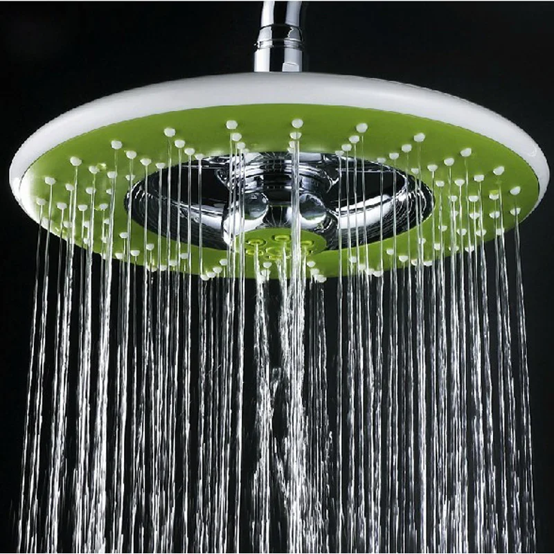 Spa ABS 8inch (Dia 20cm) Rainfall Shower Heads Pressure Increased Overhead Two Colors Green And Gray | Обустройство дома
