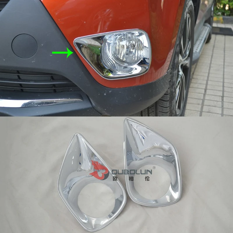 

OUBOLUN ABS exterior car parts Car body kits front foglight cover For toyota 2014 RAV4
