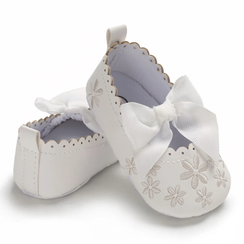 0-18 M Baby Girl Newborn First Walker shoes Spring Summer Sweet Princess Big Bow Knitted Dance Ballerina Dress Pram Crib Shoe |